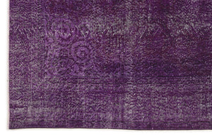 Purple Over Dyed Vintage Rug 5'9'' x 9'1'' ft 174 x 277 cm