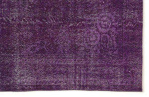 Purple Over Dyed Vintage Rug 5'9'' x 9'1'' ft 174 x 277 cm