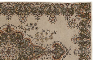 Naturel Over Dyed Vintage Rug 5'2'' x 8'6'' ft 157 x 260 cm