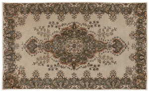 Naturel Over Dyed Vintage Rug 5'2'' x 8'6'' ft 157 x 260 cm