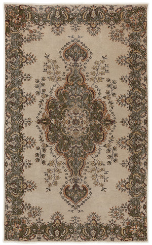 Naturel Over Dyed Vintage Rug 5'2'' x 8'6'' ft 157 x 260 cm