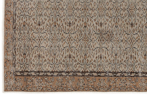 Naturel Over Dyed Vintage Rug 5'5'' x 9'1'' ft 165 x 278 cm