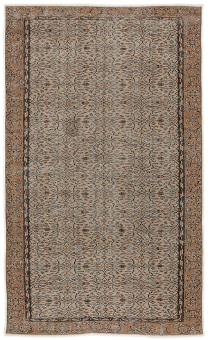 Naturel Over Dyed Vintage Rug 5'5'' x 9'1'' ft 165 x 278 cm