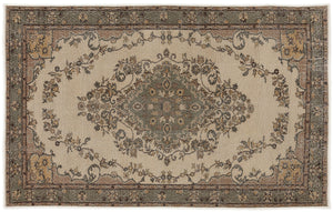 Naturel Over Dyed Vintage Rug 5'8'' x 8'11'' ft 172 x 273 cm