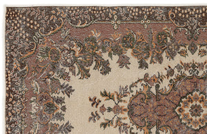 Naturel Over Dyed Vintage Rug 4'9'' x 9'2'' ft 145 x 279 cm