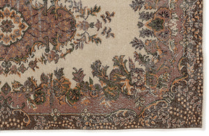 Naturel Over Dyed Vintage Rug 4'9'' x 9'2'' ft 145 x 279 cm
