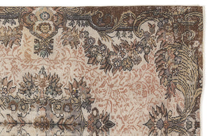 Naturel Over Dyed Vintage Rug 5'11'' x 8'8'' ft 180 x 265 cm
