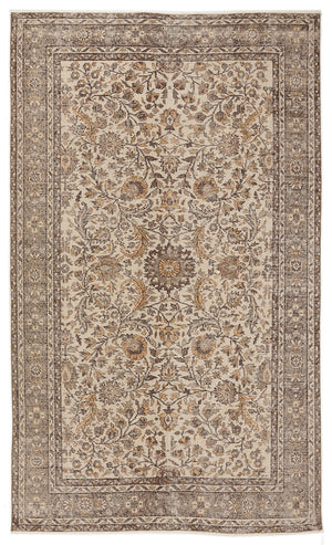 Naturel Over Dyed Vintage Rug 5'10'' x 9'10'' ft 178 x 300 cm