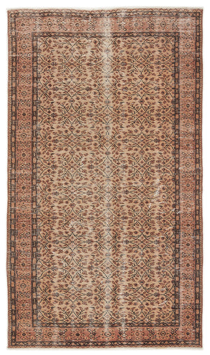 Naturel Over Dyed Vintage Rug 4'8'' x 8'2'' ft 142 x 250 cm