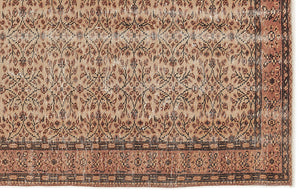 Naturel Over Dyed Vintage Rug 4'8'' x 8'2'' ft 142 x 250 cm