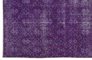 Purple Over Dyed Vintage Rug 6'1'' x 9'1'' ft 185 x 276 cm