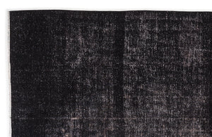 Black Over Dyed Vintage XLarge Rug 9'1'' x 11'4'' ft 276 x 345 cm