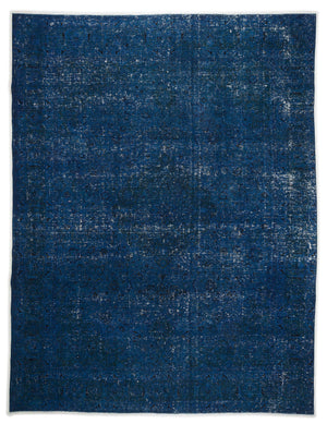 Turquoise Over Dyed Vintage XLarge Rug 9'7'' x 12'7'' ft 293 x 383 cm