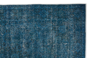 Turquoise Over Dyed Vintage XLarge Rug 9'6'' x 12'3'' ft 290 x 374 cm