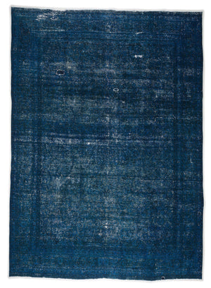 Turquoise Over Dyed Vintage XLarge Rug 9'3'' x 13'1'' ft 282 x 400 cm