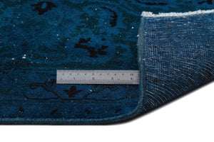 Turquoise Over Dyed Vintage XLarge Rug 9'3'' x 12'6'' ft 282 x 381 cm