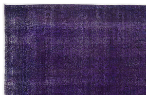 Purple Over Dyed Vintage Rug 6'4'' x 9'3'' ft 194 x 283 cm