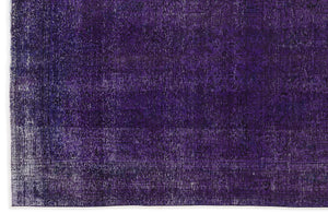 Purple Over Dyed Vintage Rug 6'4'' x 9'3'' ft 194 x 283 cm