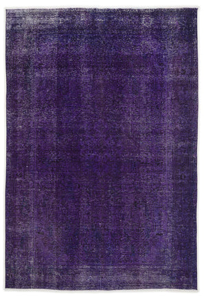 Purple Over Dyed Vintage Rug 6'4'' x 9'3'' ft 194 x 283 cm