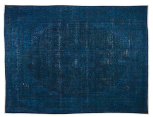 Turquoise Over Dyed Vintage XLarge Rug 9'7'' x 12'9'' ft 293 x 388 cm