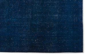 Blue Over Dyed Vintage XLarge Rug 9'6'' x 13'7'' ft 290 x 414 cm