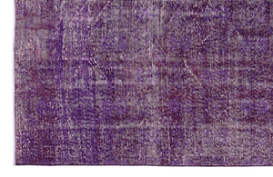 Purple Over Dyed Vintage Rug 7'3'' x 10'7'' ft 221 x 322 cm