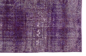 Purple Over Dyed Vintage Rug 7'3'' x 10'7'' ft 221 x 322 cm