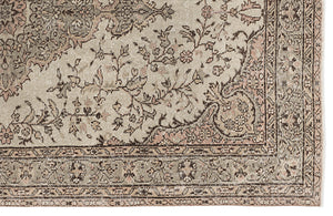 Beige Over Dyed Vintage Rug 5'4'' x 8'11'' ft 162 x 272 cm