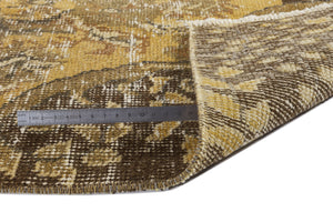 Yellow Over Dyed Vintage Rug 5'3'' x 9'5'' ft 161 x 287 cm