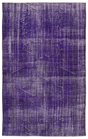 Purple Over Dyed Vintage Rug 5'11'' x 9'9'' ft 180 x 298 cm