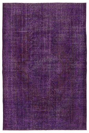 Purple Over Dyed Vintage Rug 6'9'' x 10'4'' ft 205 x 314 cm