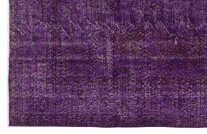 Purple Over Dyed Vintage Rug 6'9'' x 10'4'' ft 205 x 314 cm