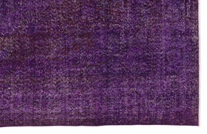 Purple Over Dyed Vintage Rug 6'9'' x 10'4'' ft 205 x 314 cm