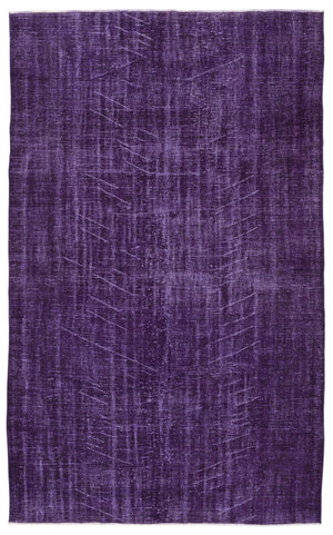 Purple Over Dyed Vintage Rug 6'4'' x 10'2'' ft 193 x 310 cm