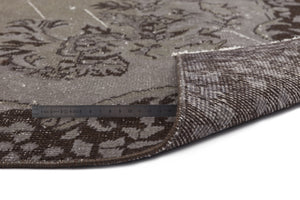 Gray Over Dyed Vintage Rug 5'5'' x 9'1'' ft 164 x 278 cm
