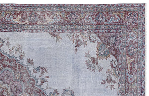 Blue Over Dyed Vintage Rug 5'10'' x 9'3'' ft 178 x 282 cm