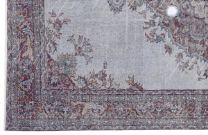 Blue Over Dyed Vintage Rug 5'10'' x 9'3'' ft 178 x 282 cm