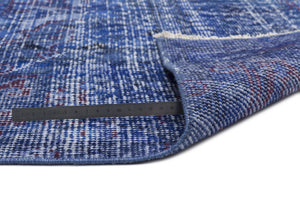 Blue Over Dyed Vintage Rug 6'1'' x 10'4'' ft 185 x 315 cm