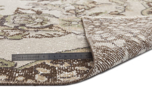 Beige Over Dyed Vintage Rug 5'8'' x 9'3'' ft 173 x 281 cm