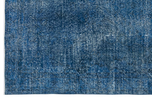 Turquoise Over Dyed Vintage Rug 5'3'' x 9'0'' ft 161 x 275 cm
