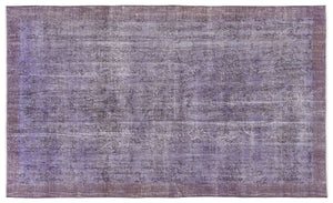Purple Over Dyed Vintage Rug 4'11'' x 8'4'' ft 150 x 253 cm
