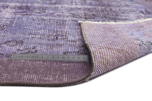 Purple Over Dyed Vintage Rug 4'11'' x 8'4'' ft 150 x 253 cm
