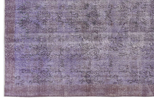 Purple Over Dyed Vintage Rug 4'11'' x 8'4'' ft 150 x 253 cm