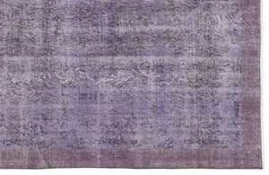 Purple Over Dyed Vintage Rug 4'11'' x 8'4'' ft 150 x 253 cm