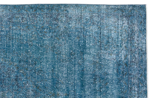 Turquoise Over Dyed Vintage Rug 5'9'' x 9'9'' ft 175 x 297 cm
