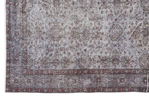 Blue Over Dyed Vintage Rug 5'8'' x 9'12'' ft 173 x 304 cm