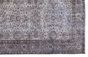 Blue Over Dyed Vintage Rug 5'8'' x 9'12'' ft 173 x 304 cm