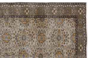 Naturel Over Dyed Vintage Rug 5'9'' x 9'1'' ft 175 x 278 cm