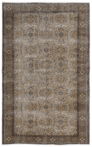 Naturel Over Dyed Vintage Rug 5'9'' x 9'1'' ft 175 x 278 cm