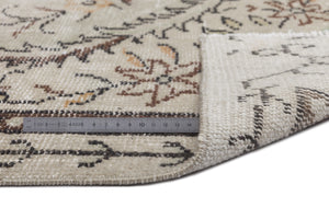 Beige Over Dyed Vintage Rug 5'3'' x 9'0'' ft 159 x 275 cm